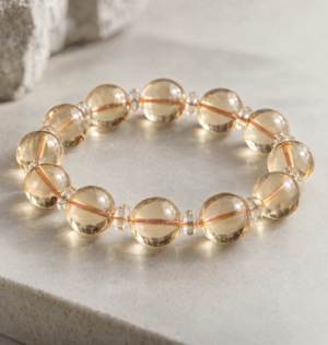 AuraGlow Amber Crystal Bracelet